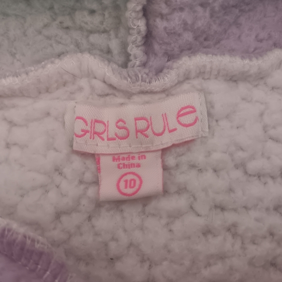Girls size 10, Girls Rule hooded pullover - Picture 3 of 3